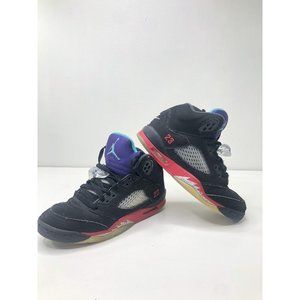 Nike Jordan 5 Retro Top 3 CZ2989-001 Fire Red Metallic Grape US Size 3.5Y Youth